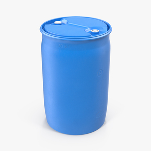 Round Plastic Barrel 30 Gal 3D