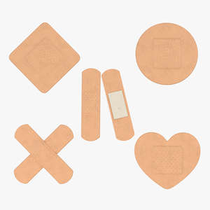 3D Band Aids Set model