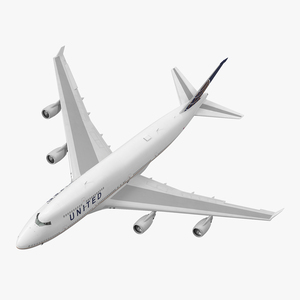 3D model Boeing 747 400ER United Rigged