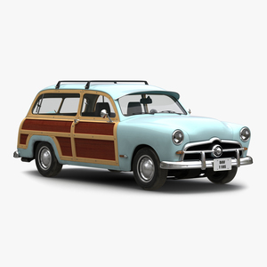 3D model Generic Retro Car Simple Interior 2