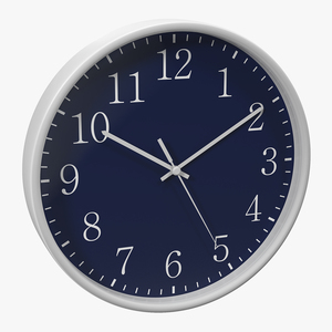 Office Clock 2 Blue 3D model