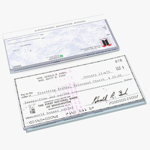 3D Bank Cheque