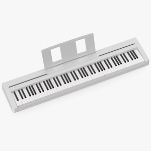 Digital Piano White 3D model