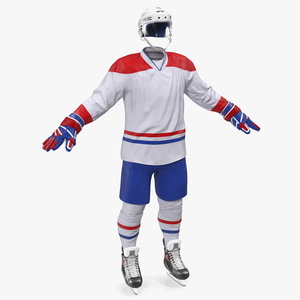 Hockey Equipment White 3D