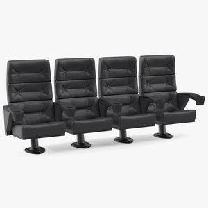 Phantom P40 Leather Cinema Chairs for Four Places 3D model