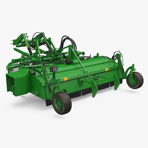 3D Agricultural Beet Harvester Tool Green model