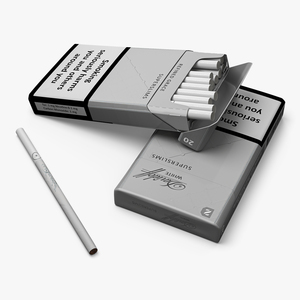 3D model Cigarettes Davidoff White Super Slim Unpacked