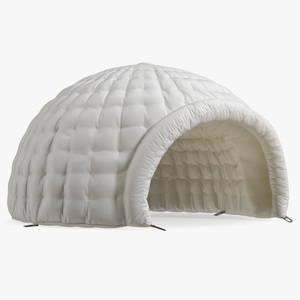 Inflatable Igloo Tent White 3D