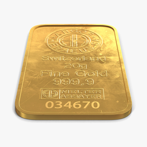 Gold Bar 20g 3D