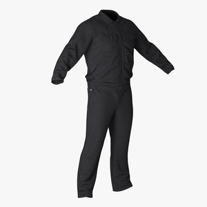 Long Sleeve Coveralls Uniform 3D model