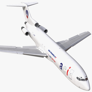 3D Boeing 727 200F Air France Rigged model