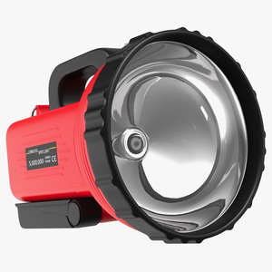 Red Cordless Spotlight and Floodlight 3D