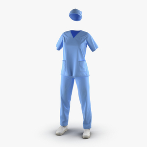 3D Female Surgeon Dress 16 model