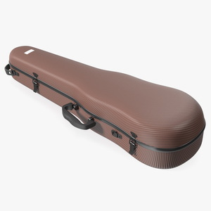 3D model Shockproof Violin Case Brown Closed