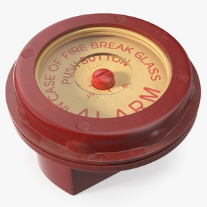 Vintage Alarm Red Button 3D model