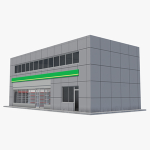 Shop and Office Building 3D model