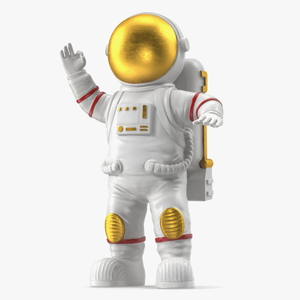 Astronaut Toy Character White OK Pose 3D