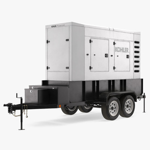 Kohler Big Mobile Generator Rigged 3D model