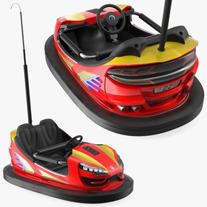 3D Bertazzon Bumper Car Electric Red model