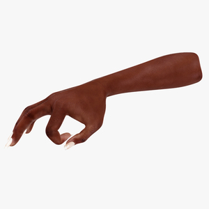 3D Dark Skinned Woman Hand OK Pose