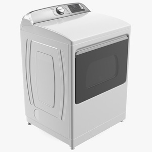 Smart Top Load Clothes Dryer White 3D model