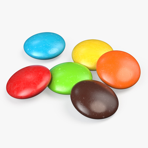 3D model Multicolored Chocolate Candies