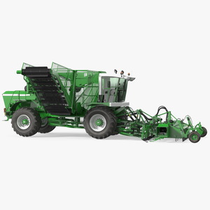 Self Propelled Sugar Beet Harvester Rigged 3D