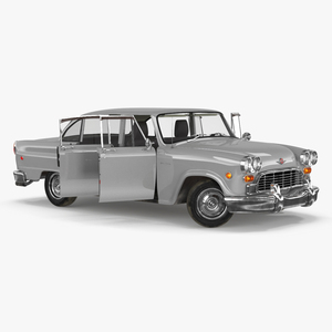 3D model Vintage Checker Marathon Taxi Rigged for Maya
