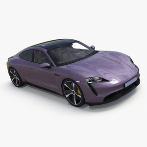 3D Electric Sports Car Sedan Lilac