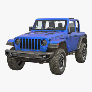 3D 4x4 Jeep Wrangler Dirty model