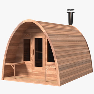 3D Wooden Outdoor Sauna House