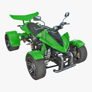 Quad Bike Spy Racing 350CC Buggy ATV Green 3D