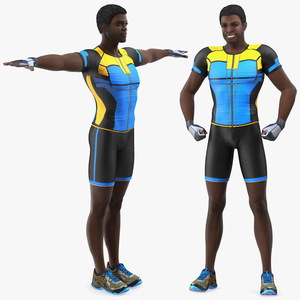 African American Fitness Instructor Rigged 3D