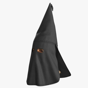 3D model Black Ku Klux Klan Mask on Man Head