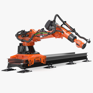 Ultra Robot Arm KUKA KR FORTEC On Skids KL 5000 Rigged 3D model