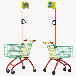 Kid Size Shopping Cart 3D