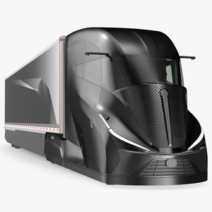 Futuristic Modern Truck Black 3D model