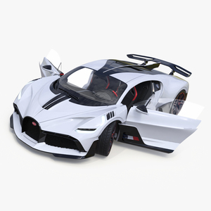 3D model Bugatti Divo White Rigged