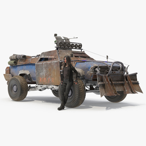 3D Post-Apocalyptic Survivor with Truck