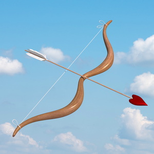 3D Bow and Arrow for Cupid model