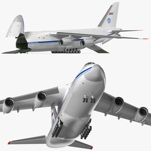 3D model Antonov An124 100 Ruslan Aircraft Rigged