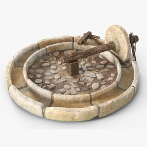 3D Antique stone mill model