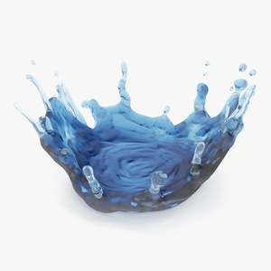 3D Water Splash Simulation model