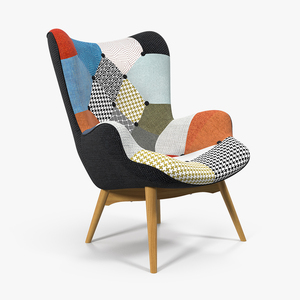 3D model Grant Featherston Lounge Chair Patchwork