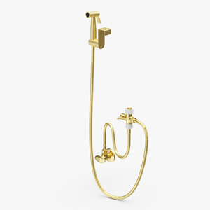 Toilet Tank Mounted Gold Handheld Bidet Sprayer 3D