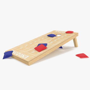 Wooden Cornhole Bean Bag Toss Game 3D model