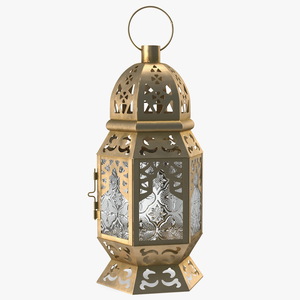 Metal Moroccan Lantern 3D