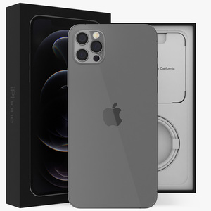 iPhone 12 Pro Max Unboxed Graphite 3D model