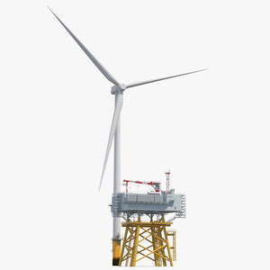 3D Offshore Wind Farm with Turbine