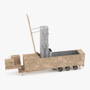 3D model Missile Launcher Sand Camo on Alert